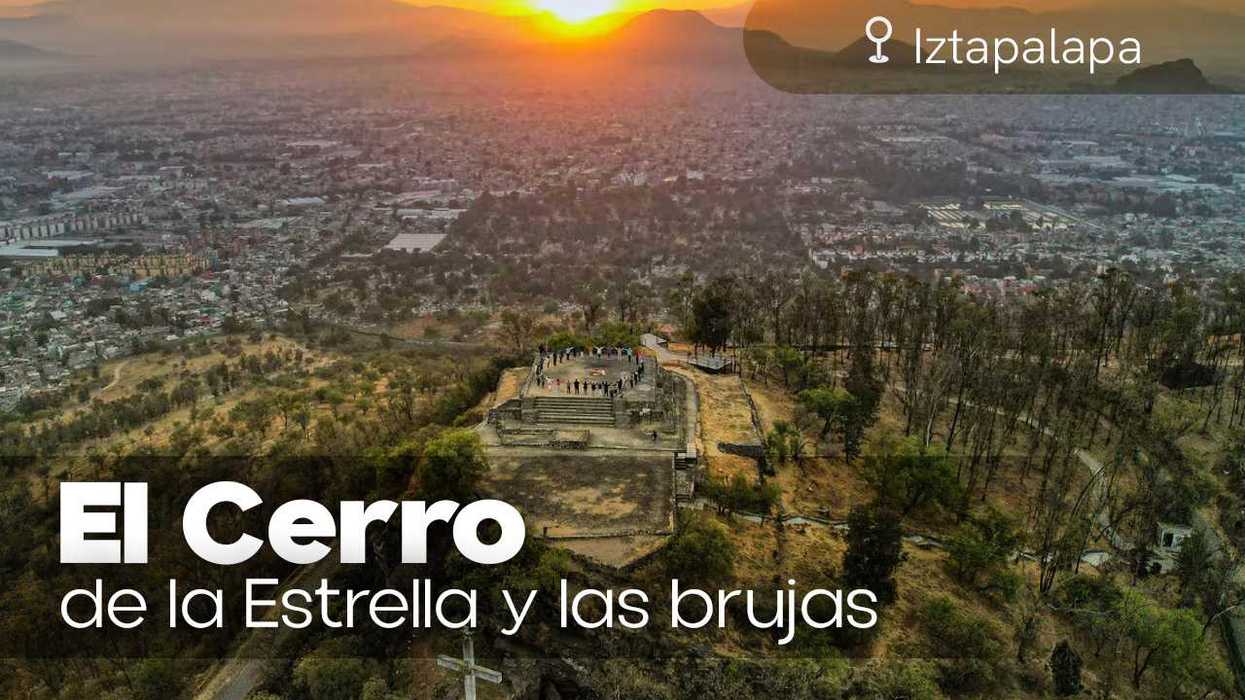 Brujas y luces sobre el Cerro de la Estrella en Iztapalapa