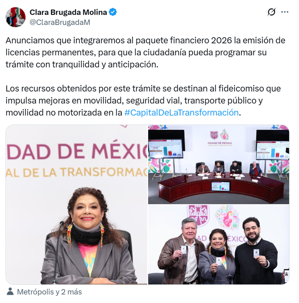 clara-brugada-licencia-permanente-cdmx