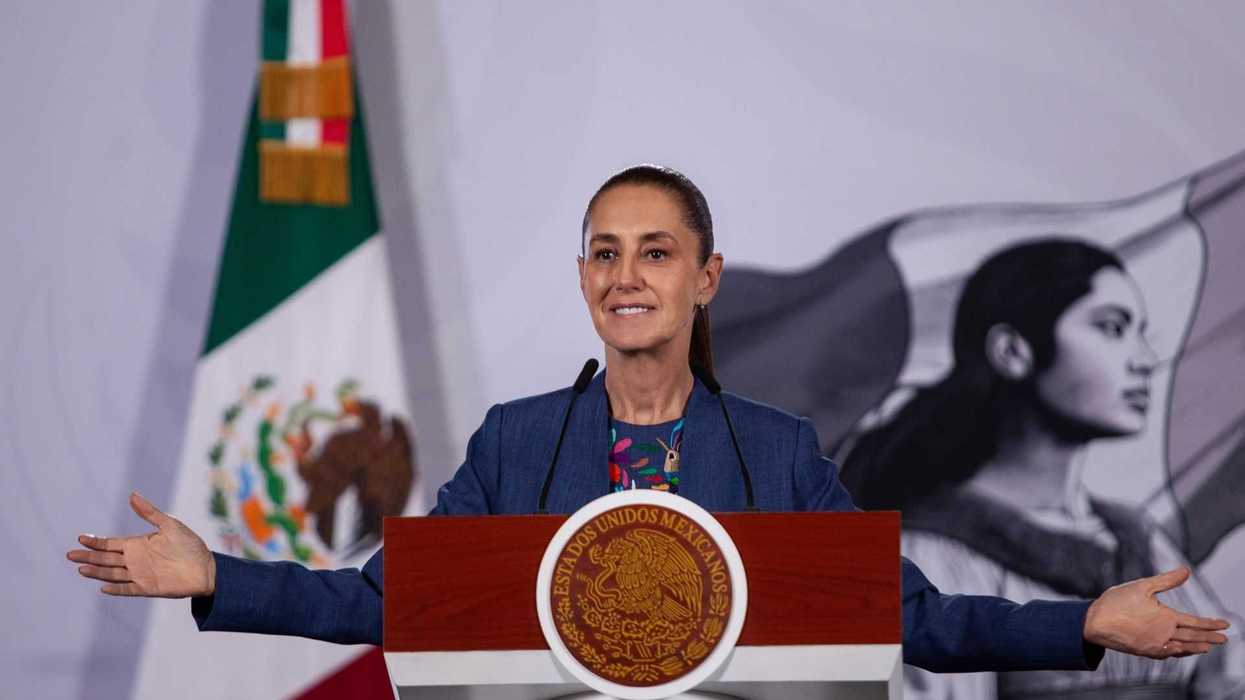 Claudia Sheinbaum habla durante conferencia mañanera en Palacio Nacional