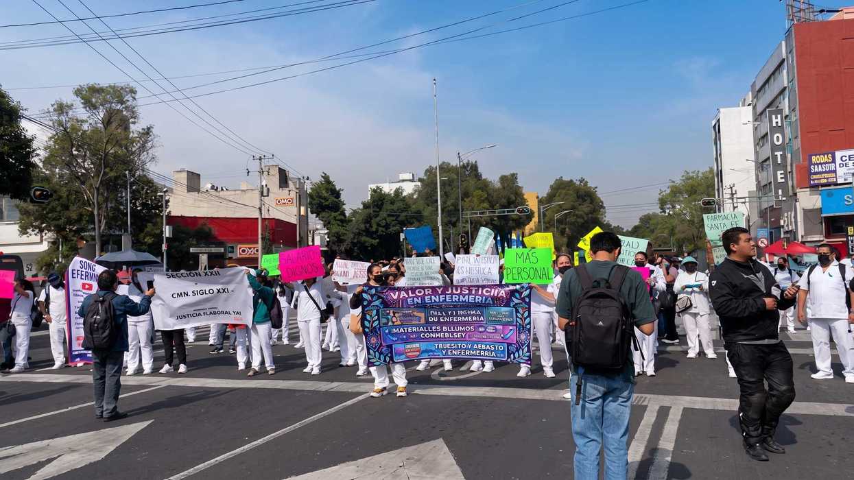 El sector médico protesta en algún punto de la capital