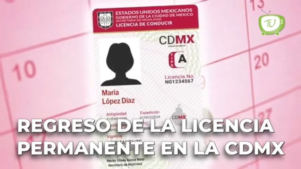 Licencia de conducir permanente en CDMX