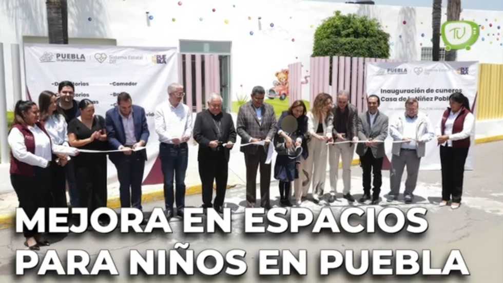 Mejora en espacios para niños en Puebla
