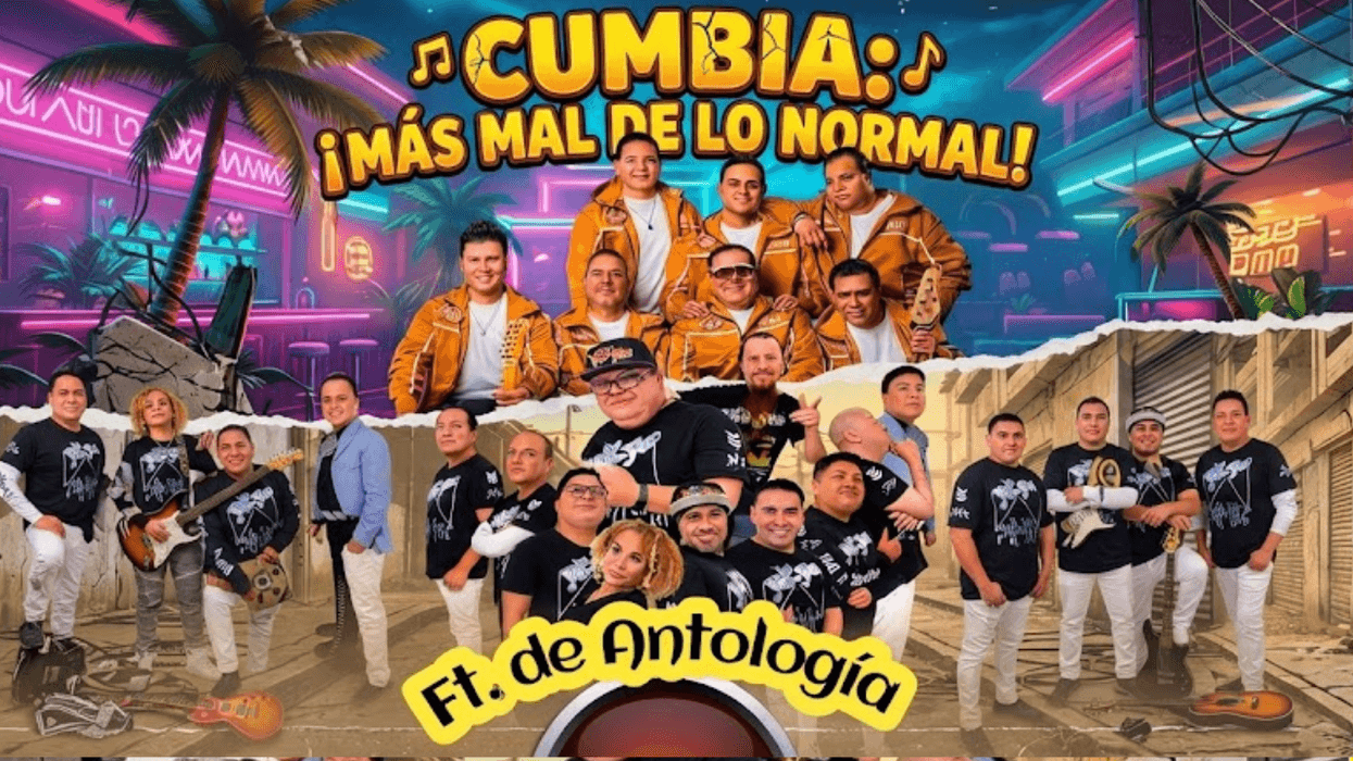 Grupo Mojado y Los Yey-Yes durante la presentación de su nueva canción “Más Mal de lo Normal”.