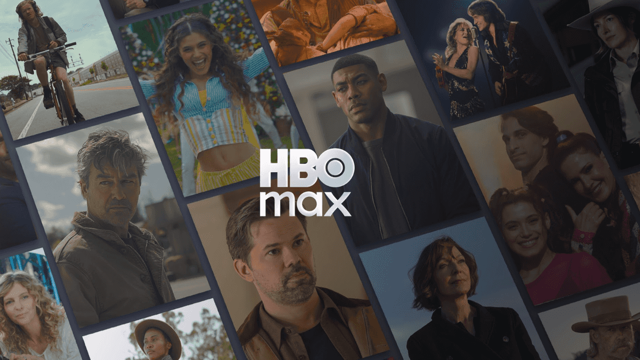 HBO Max logo surrounded by various character images from different shows and movies.