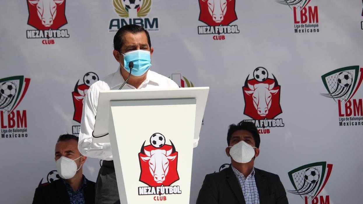 Anuncia Alcalde Juan Hugo de la Rosa el regreso del Fútbol profesional a Nezahualcóyotl con el Equipo Neza Fútbol Club.