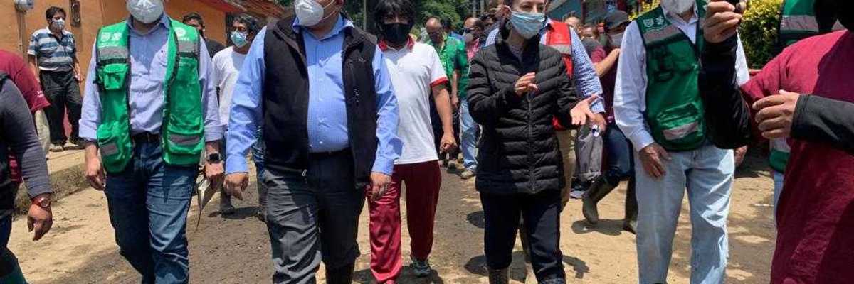 Coodina Jefa de Gobierno atención en pueblos de Topilejo y San Mateo Xalpa por afectaciones de intensas lluvias.