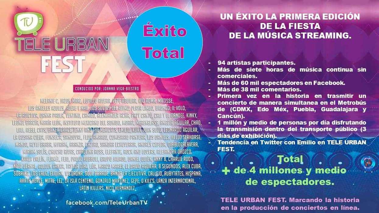 Un éxito total fue la primera edición de Tele Urban Fest.