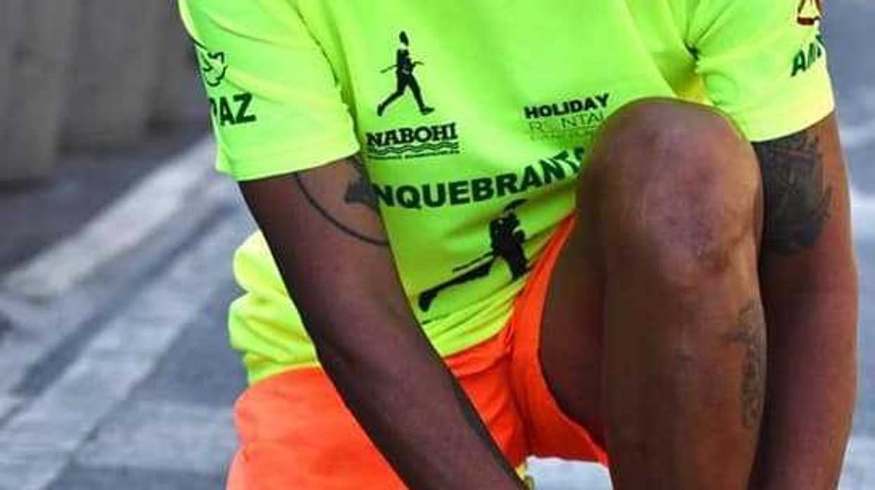 Daniel Díaz, el corredor que recorre el país para apoyar la hambruna infantil.