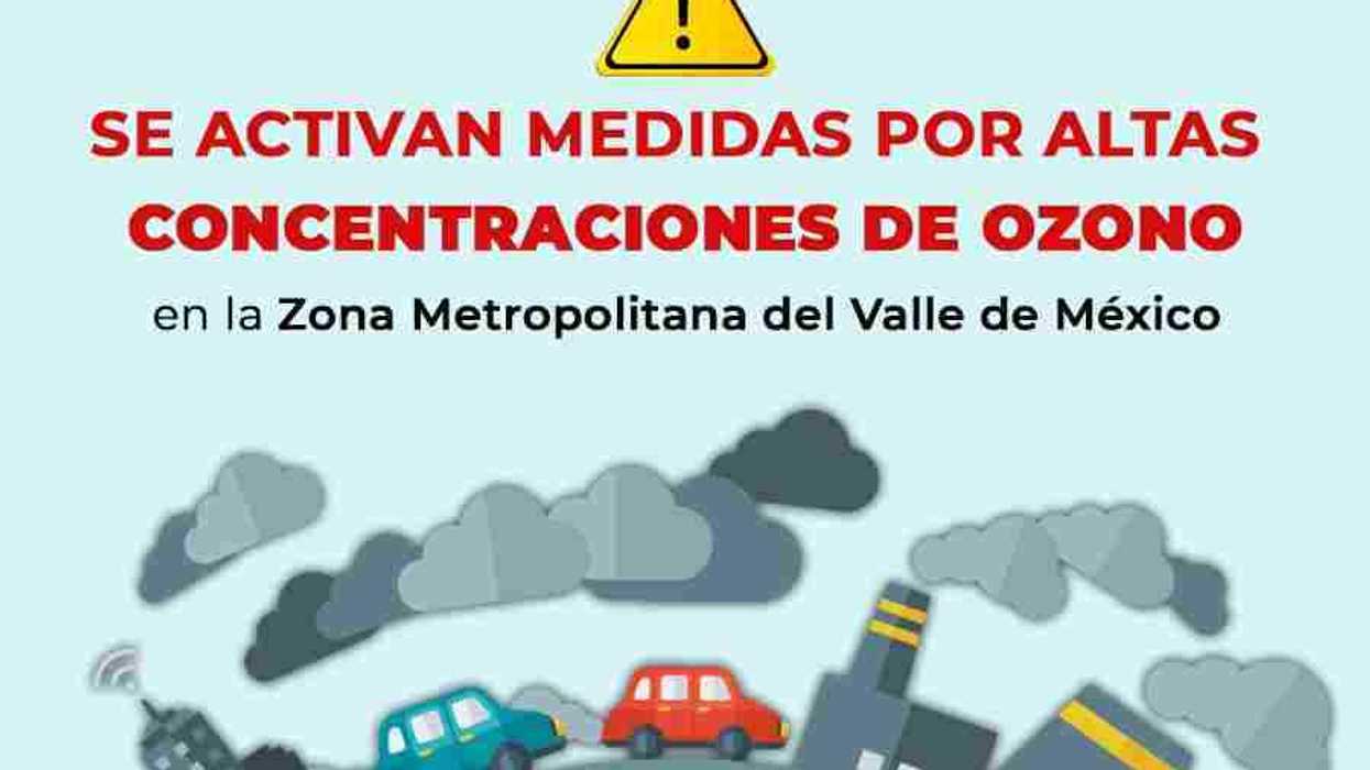 Anuncian medidas por altas concentraciones de ozono en la CDMX.