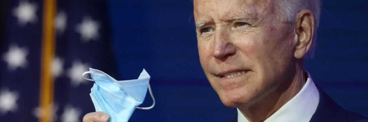 "No es un gesto político", Joe Biden pide usar cubrebocas.