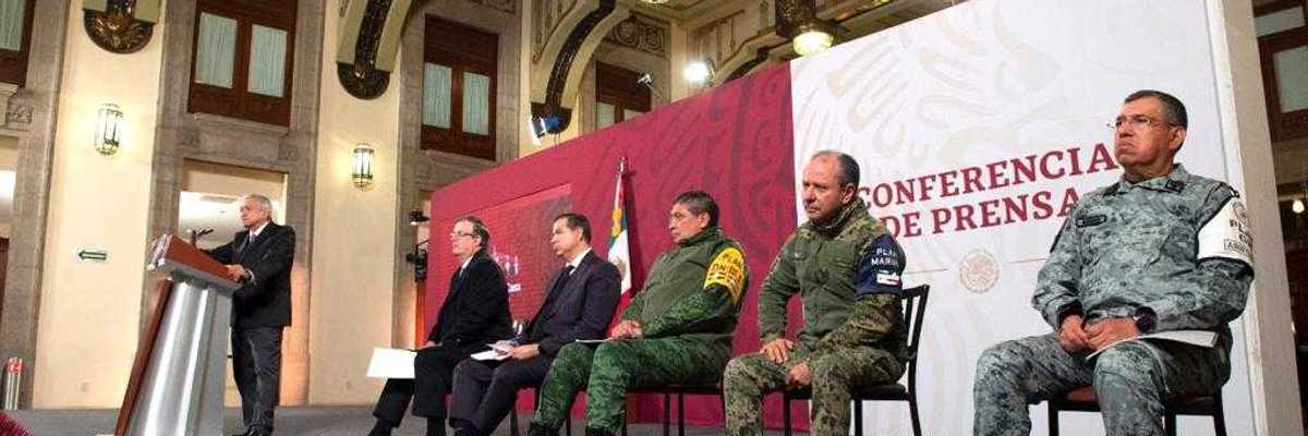 Presenta AMLO informe mensual de seguridad.