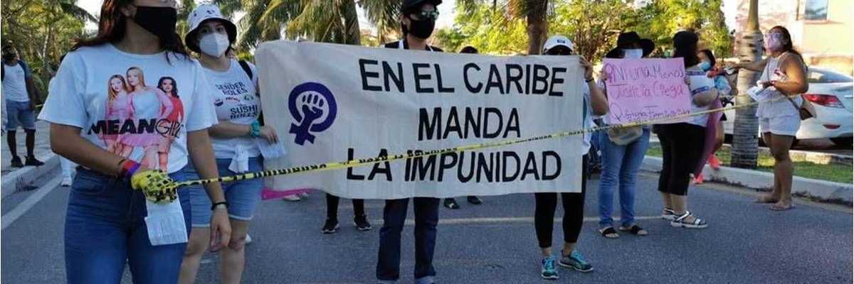 Realizan "Marcha Sin Miedo" en Quintana Roo.