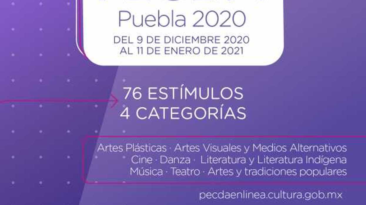 Estímulos económicos a artistas en Puebla.