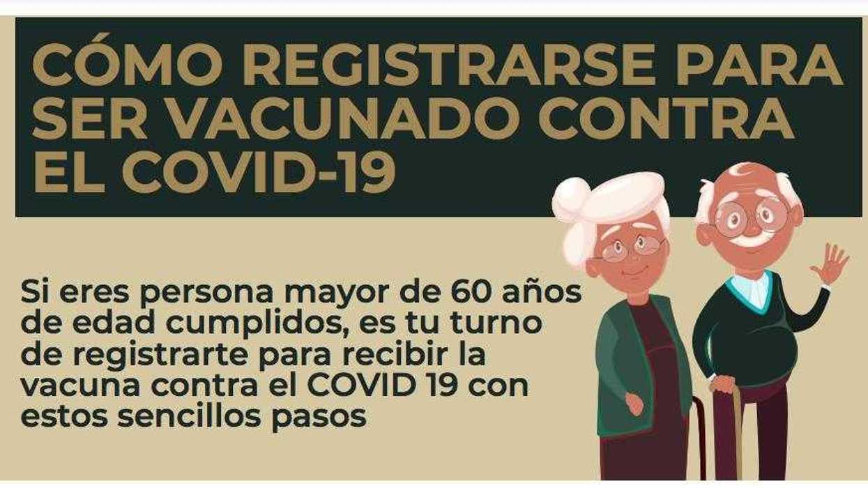 Así es el registro de adultos mayores para recibir la vacuna COVID-19.