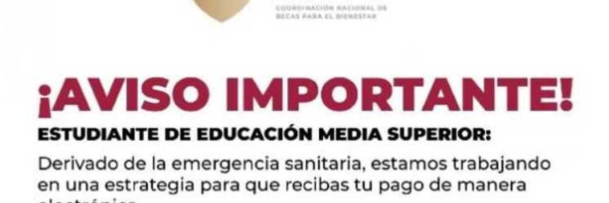 Ya puedes cobrar tu beca Benito Juárez.