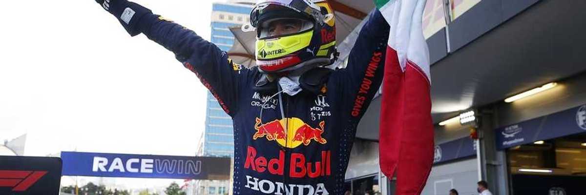 F1: Checo Pérez gana por primera vez con Red Bull en "loco" GP de Azerbaiyán