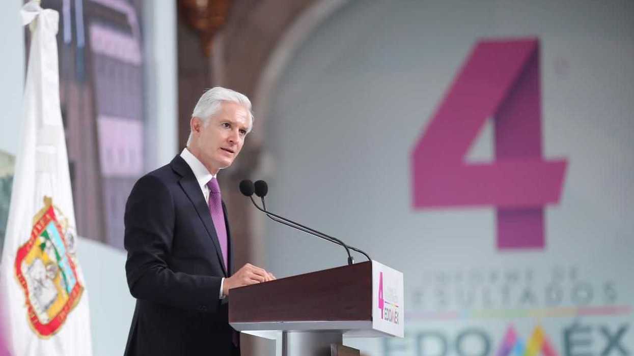 EL GOBERNADOR DEL ESTADO DE MÉXICO ALFREDO DEL MAZO RINDIO 4TO INFORME DESTACANTO LA INVERSION EN SEGURIDAD, INFRAESTRUCTURA Y LA CONSOLIDACION DEL PROGRAMA SALARIO ROSA