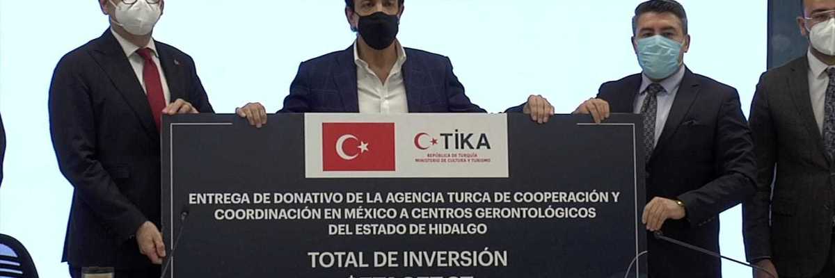 Hidalgo recibe donativo de Turquía para equipar Centros Gerontológicos