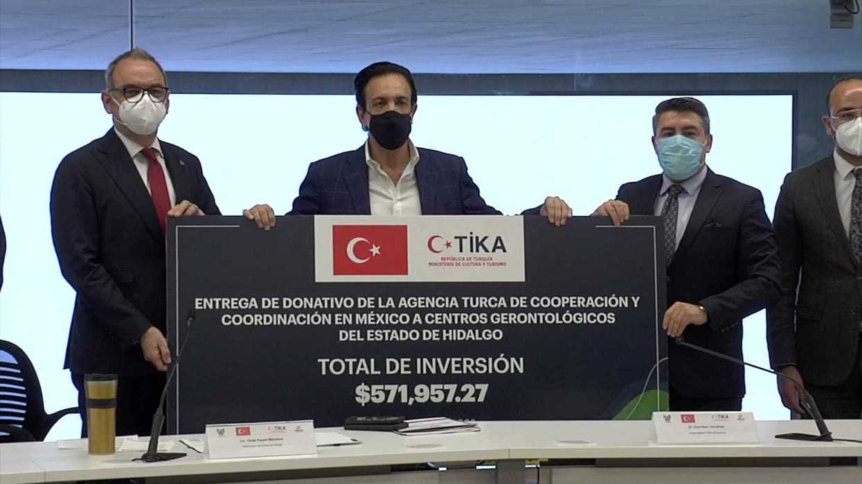 Hidalgo recibe donativo de Turquía para equipar Centros Gerontológicos