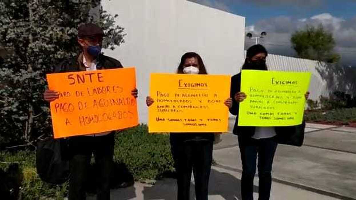 En Hidalgo no hay clases en educación básica, maestros mantienen paro de labores