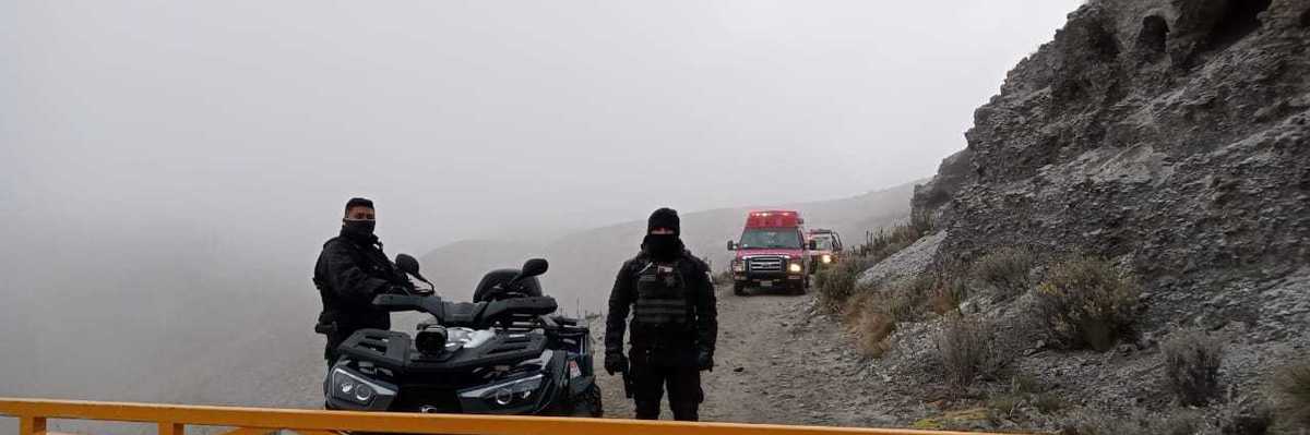 Policía de alta montaña realiza labores de vigilancia en en nevado de Toluca