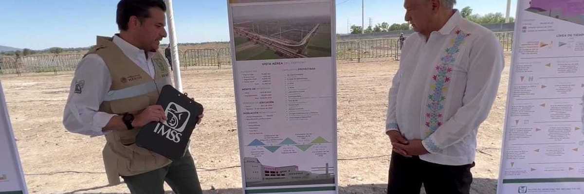 AMLO visita terrenos donde se construirá hospital del IMSS en la región de Tula