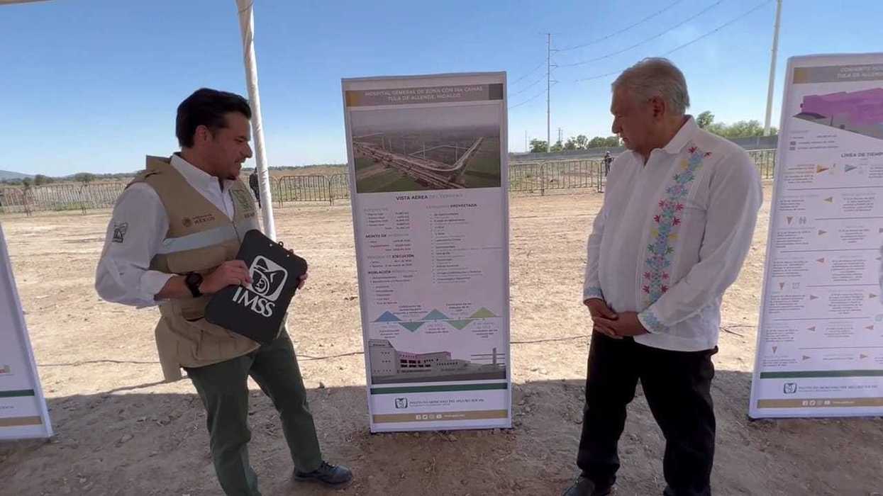 AMLO visita terrenos donde se construirá hospital del IMSS en la región de Tula