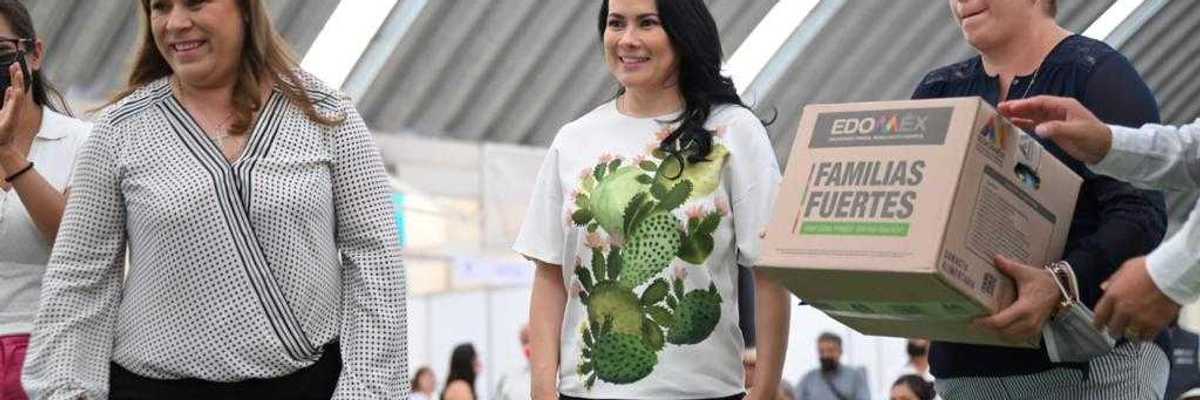 RECIBEN CANASTAS ALIMENTARIAS MEXIQUENSES DE LOS MUNICIPIOS DE TEOLOYUCAN, HUEYPOXTLA Y HUEHUETOCA