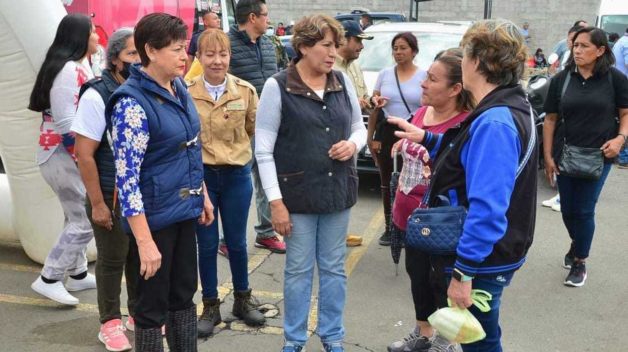Día 23 la Gobernadora del estado de México, Delfina Gómez, por cuarta ocasión recorrió calles de Chalco afectadas por lluvias