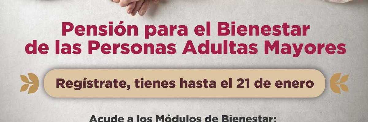 Amplían el registro de la pensión para adultos mayores; estará abierto hasta el 21 de enero