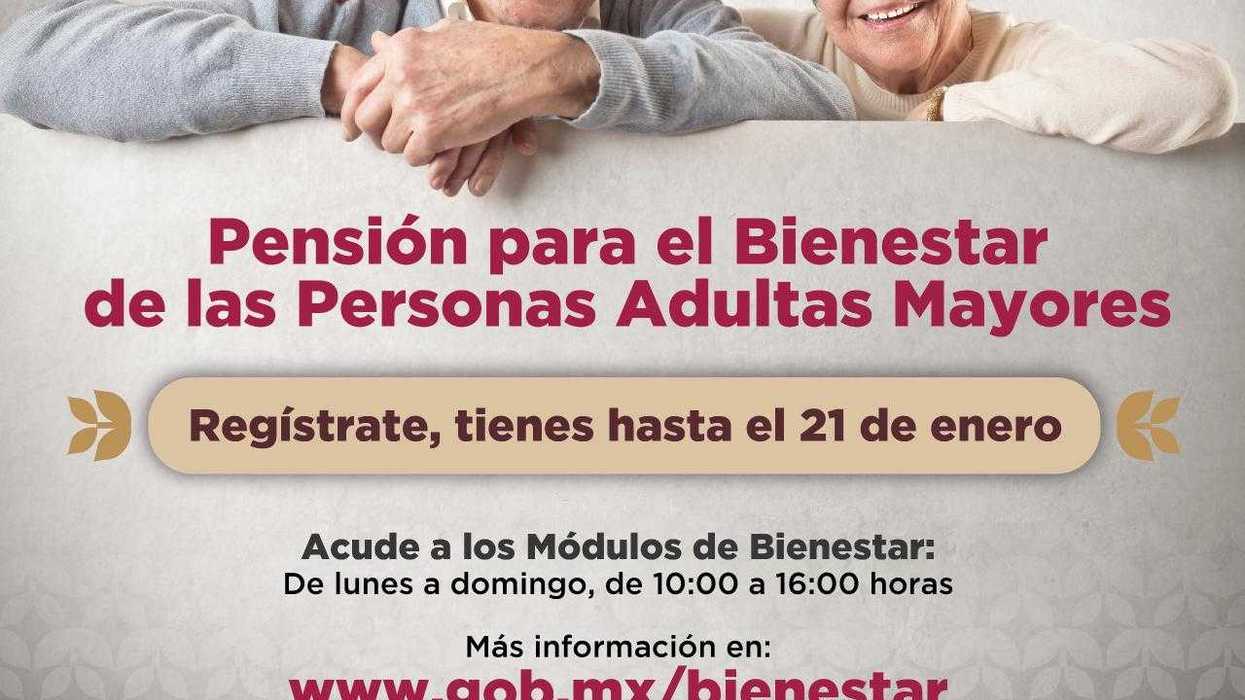 Amplían el registro de la pensión para adultos mayores; estará abierto hasta el 21 de enero