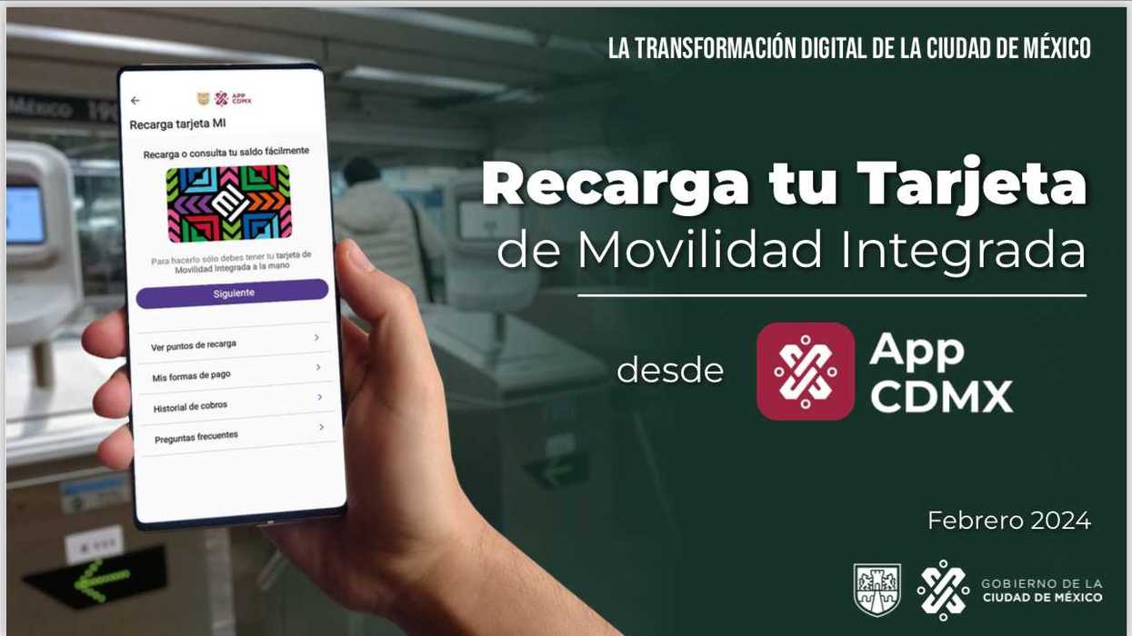 SE PODRÁ RECARGAR LA TARJETA DE MOVILIDAD CDMX DESDE EL CELULAR