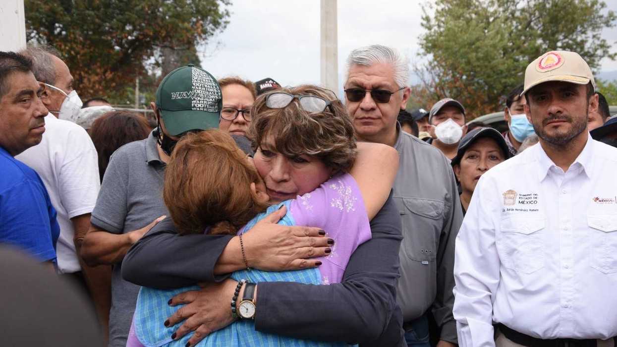 La gobernadora del estado de México Delfina Gómez recorre zonas afectadas por lluvias en oriente del Estado de México; supervisa atención a la población
