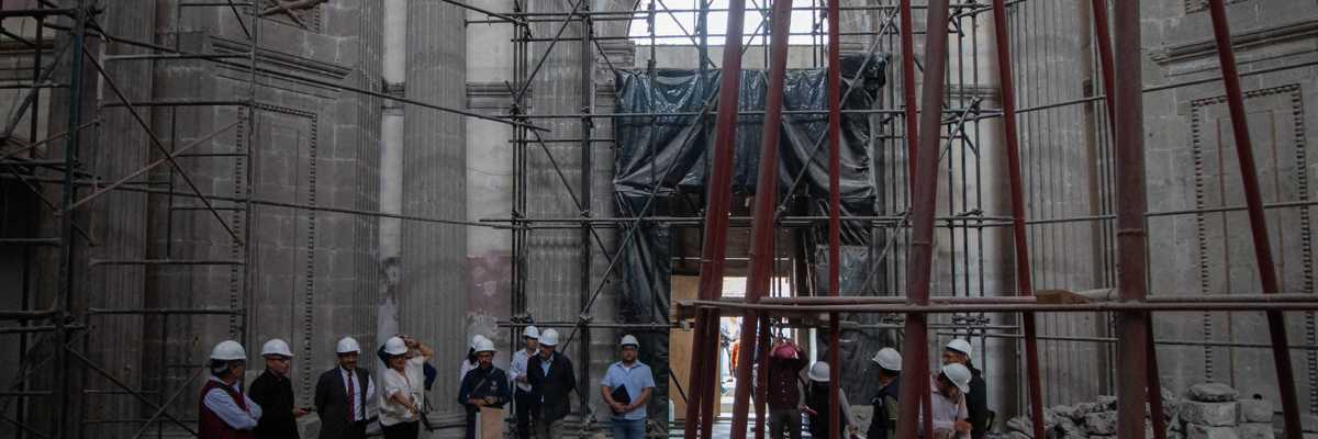 RECORREN OBRAS DE RESTAURACIÓN DE TEMPLOS AFECTADOS POR LOS SISMOS DE 2017