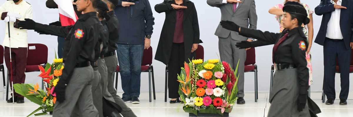 Nuevas generaciones son clave para la transformación en el EdoMéx, asegura Gobernadora Delfina Gómez Álvarez en encuentro cívico estatal en Texcoco estado de México
