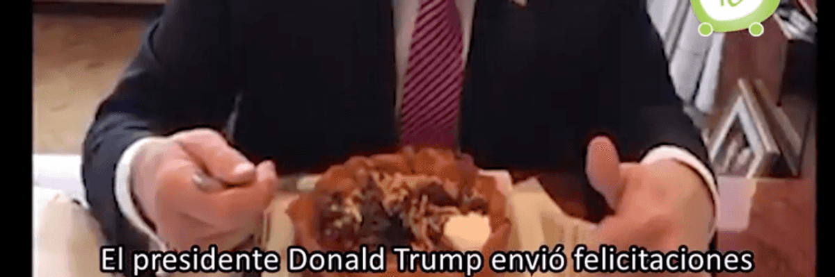 Recuerda Trump la victoria de México.