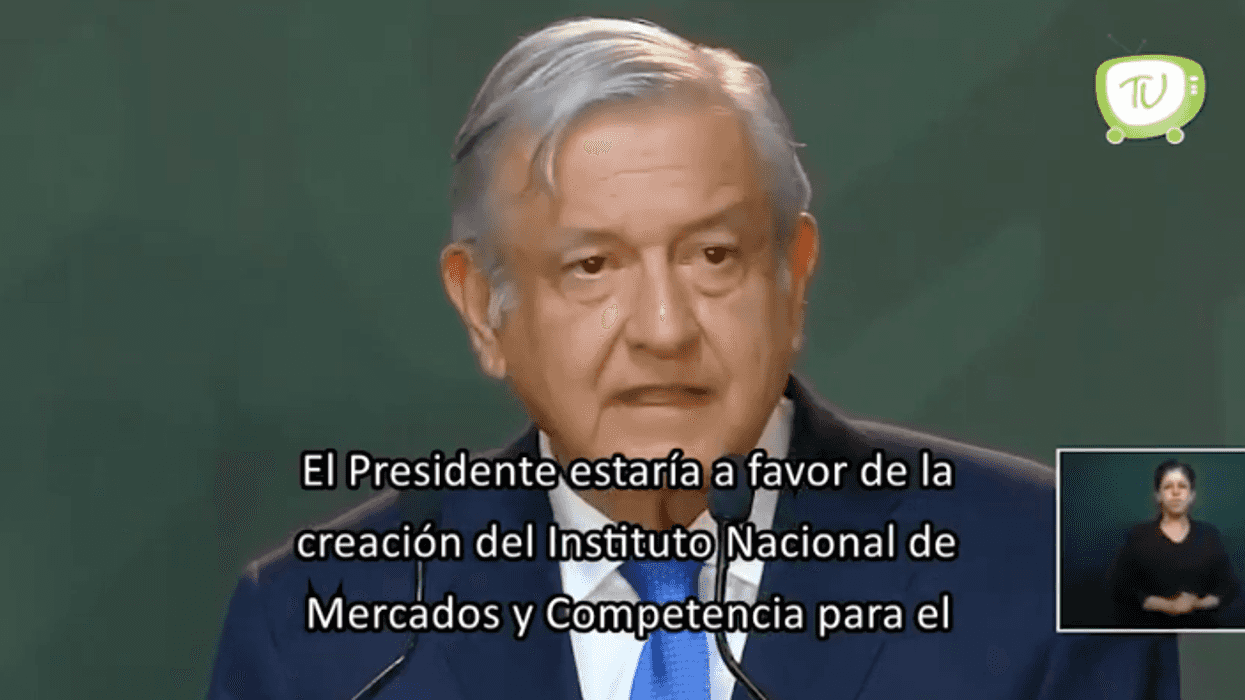 López Obrador a favor de crear el Instituto Nacional de Mercados y Competencia para el Bienestar.