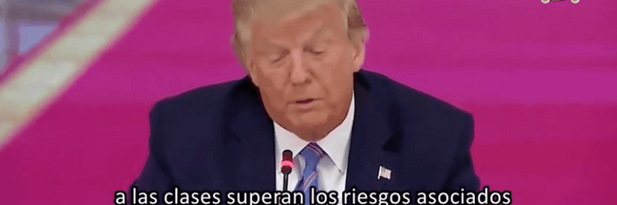 Trump presionará para la reapertura de escuelas.