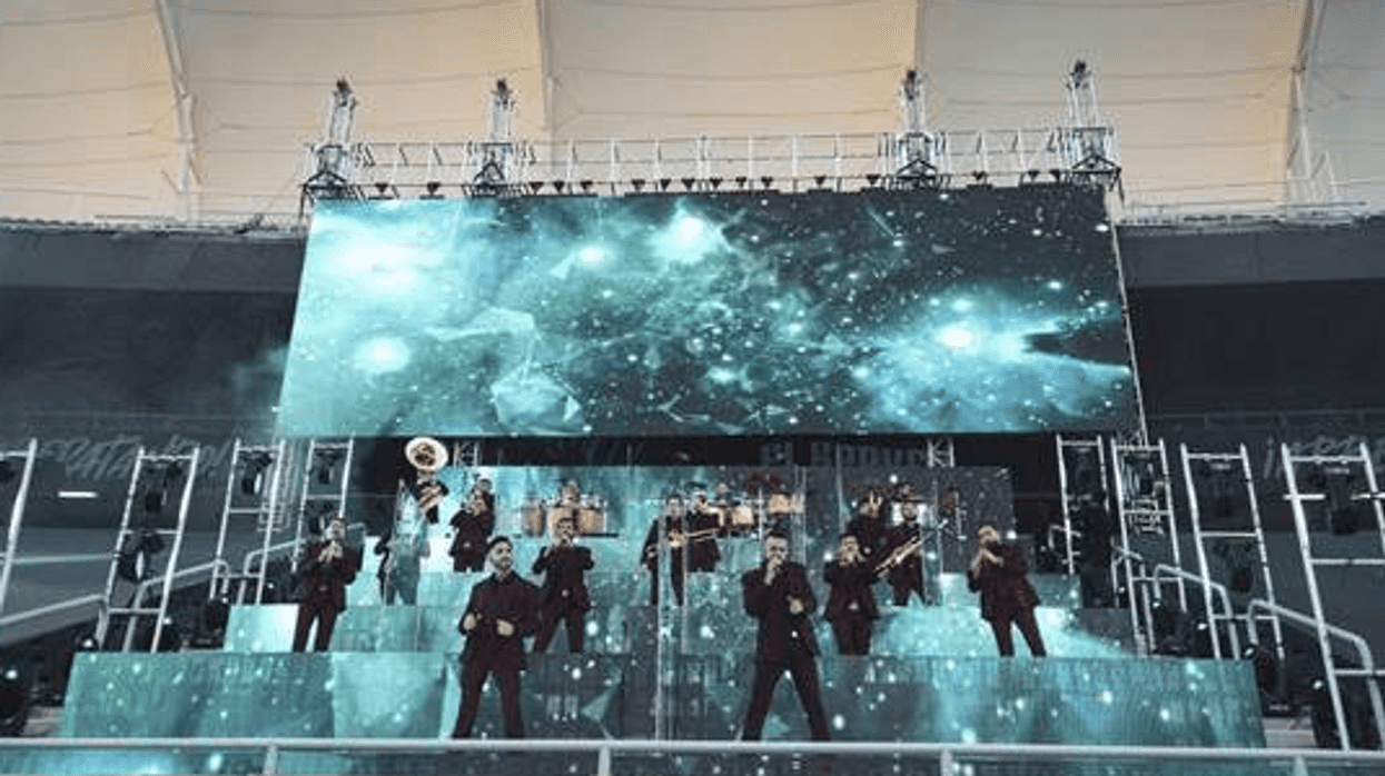 Banda El Recodo... Padrino de lujo en la inauguración del Estadio de Futbol de Mazatlán.