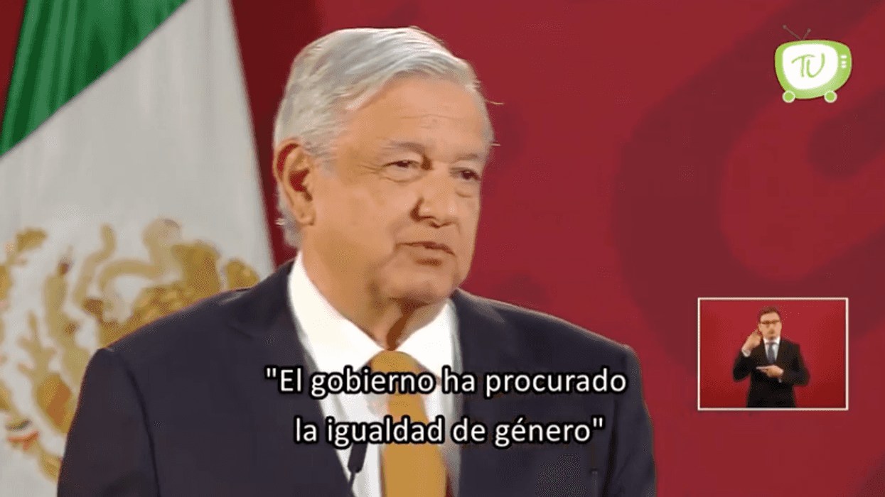 El gobierno ha procurado la igualdad de género, asegura AMLO.
