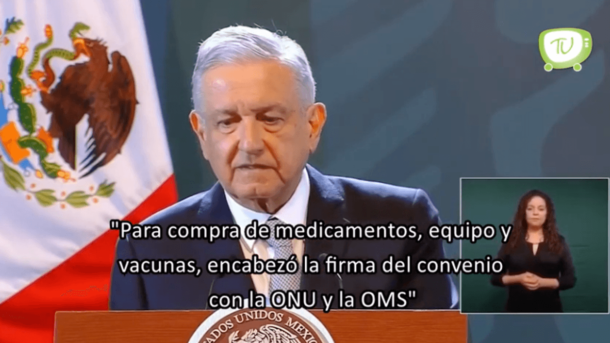 Firma AMLO convenio con la UNOPS para adquirir medicamentos.