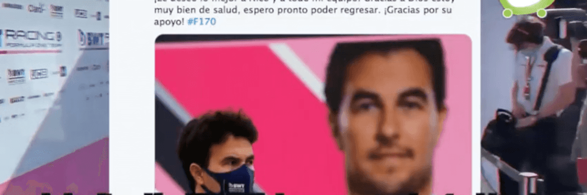 Checo Pérez vuelve a dar positivo a coronavirus.