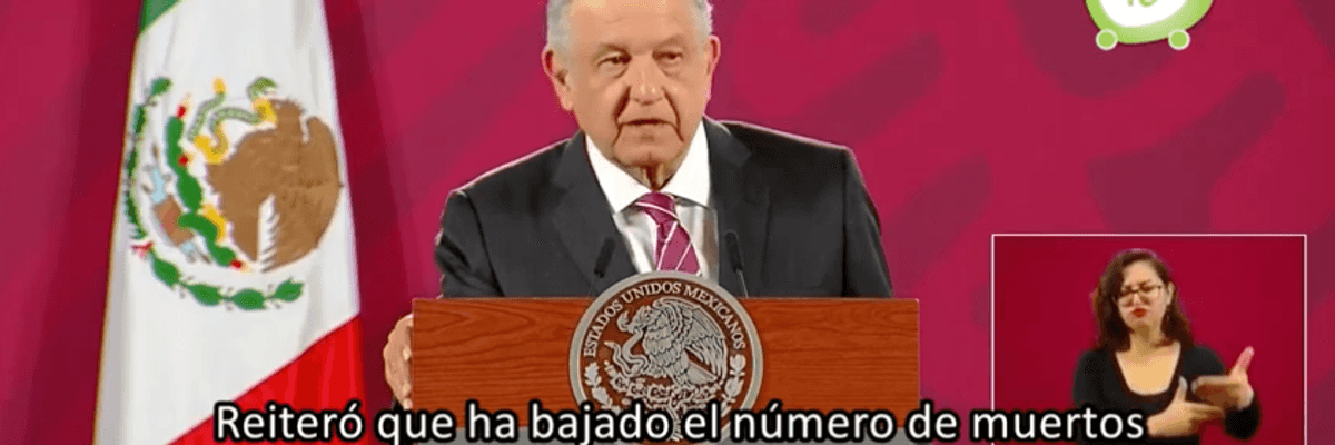 Destaca AMLO la disminución de las cifras del COVID-19 en México.