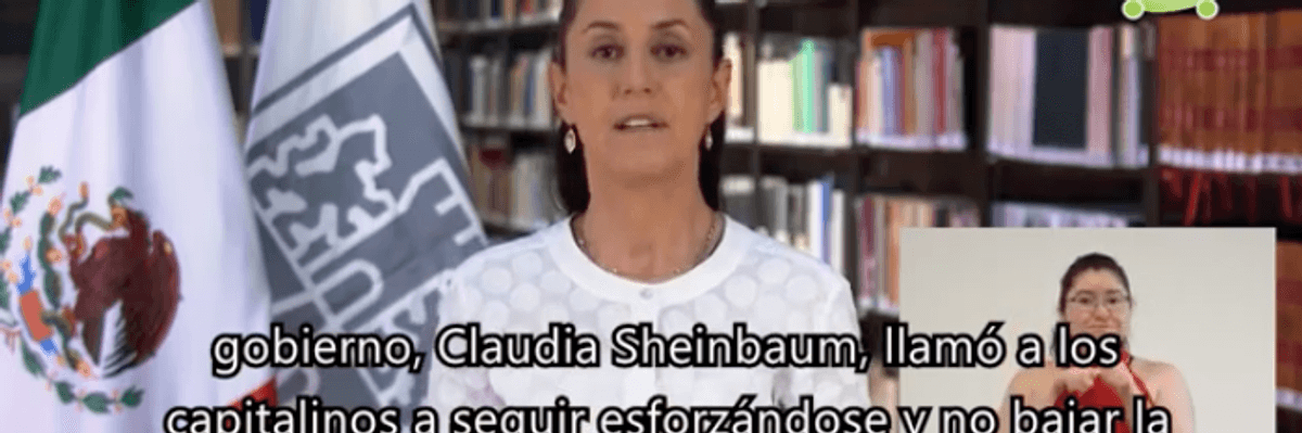 Sheinbaum llama a los ciudadanos a no bajar la guardia ante el COVID-19.