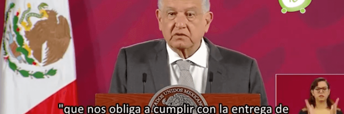 Explica AMLO el tratado de agua entre México y Estados Unidos.