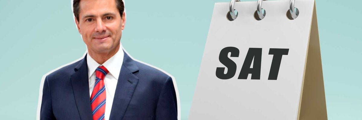 Man in suit beside calendar displaying "SAT" on a teal background.