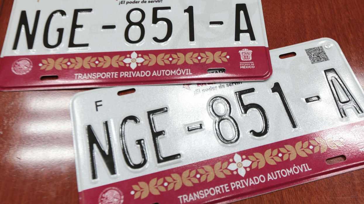 Mexican license plates on a wooden surface, featuring "NGE-851-A."