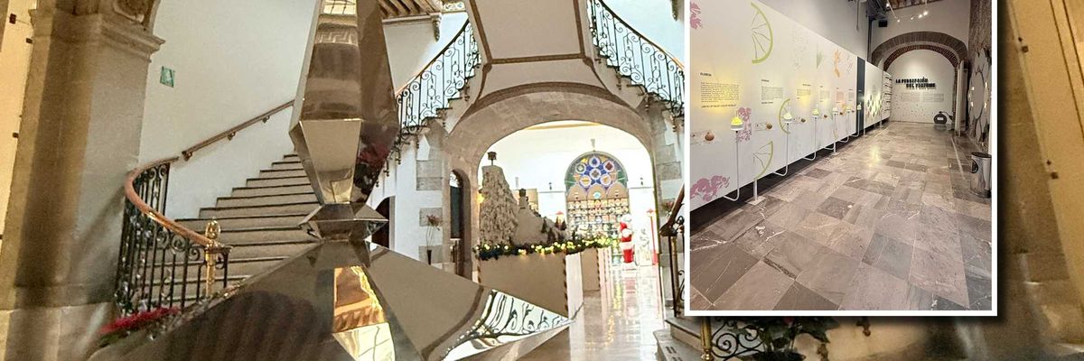 Patio central del Museo del Perfume albergado en una casona porfiriana en el centro Histórico de la CDMX.