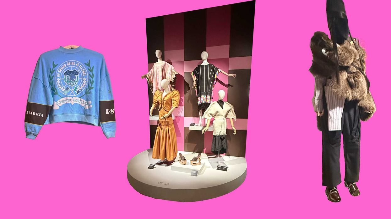 Piezas de la exhibición de la exposición MODA HOY en el Museo Franz Mayer