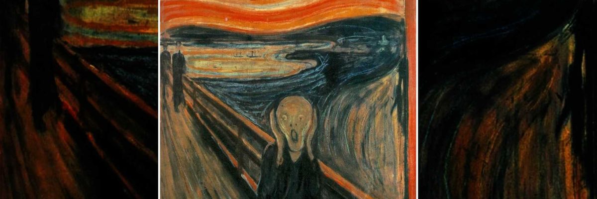 Pintura el grito del artista Edvuard Munch con descripción de la obra